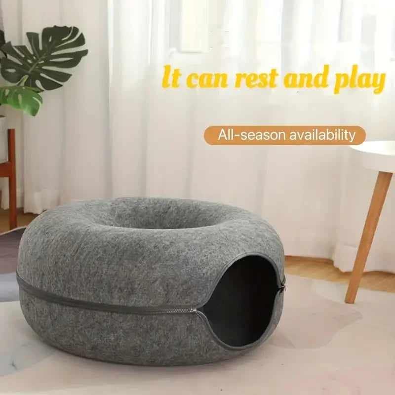 Donut Tunnel Cat Bed