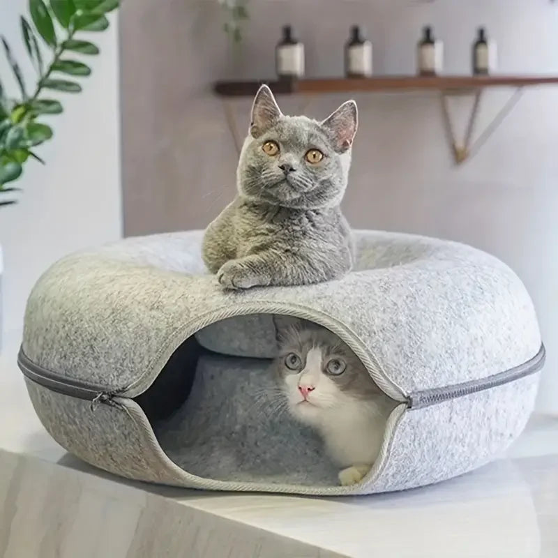Donut Tunnel Cat Bed